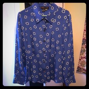 Nina McLemore 4 Ply Silk Button up Blouse